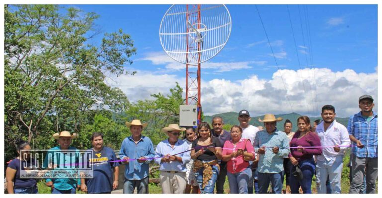 La localidad de Zirucuaro ya cuenta con servicio de telefonía celular, la alcaldesa de Tiquicheo inaugura antena repetidora