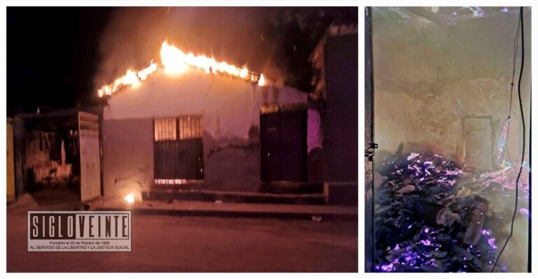 Riña entre pareja se sale de control y terminan incendiando una vivienda en el centro de Huetamo