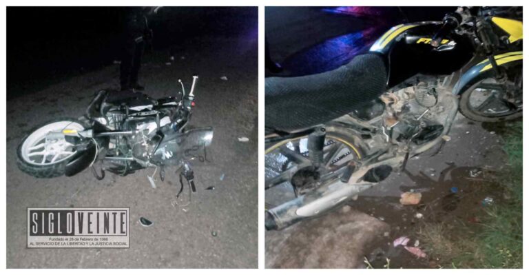 Choque de dos motos en la salida a Comburindio, deja 5 lesionados