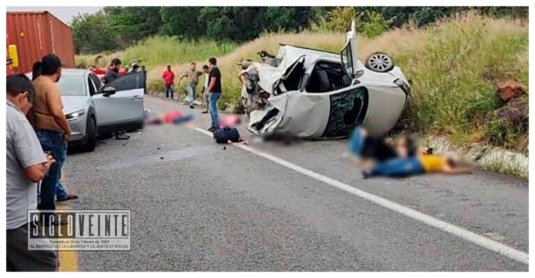 Choque múltiple en la autopista a Lázaro Cárdenas deja al menos 8 muertos