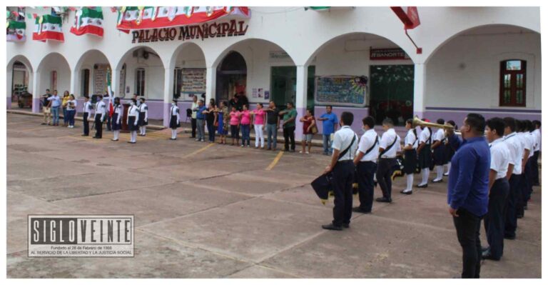 Con acto cívico rememoran en Tiquicheo la defensa heroica del Castillo de Chapultepec realizada por los Niños Héroes