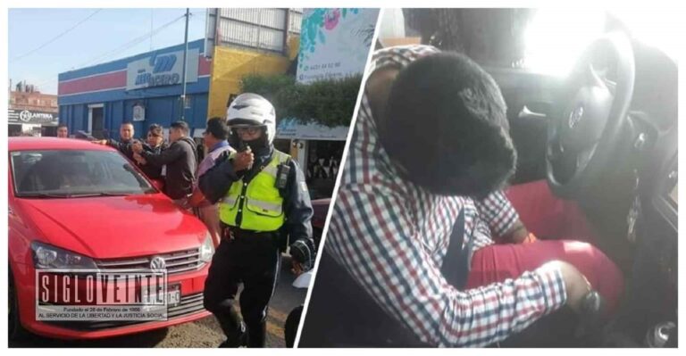 «Enfiestado» conductor se queda dormido en semáforo de céntrica avenida de Morelia
