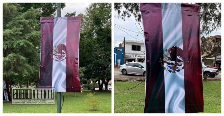 Gobierno estatal de Nayarit cambia los colores de la bandera de México por el guinda de Morena; el mandatario se disculpa