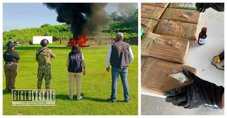 Incineran en el Puerto de Lázaro Cárdenas más 700 kilos de cocaína decomisada en diferentes operativos