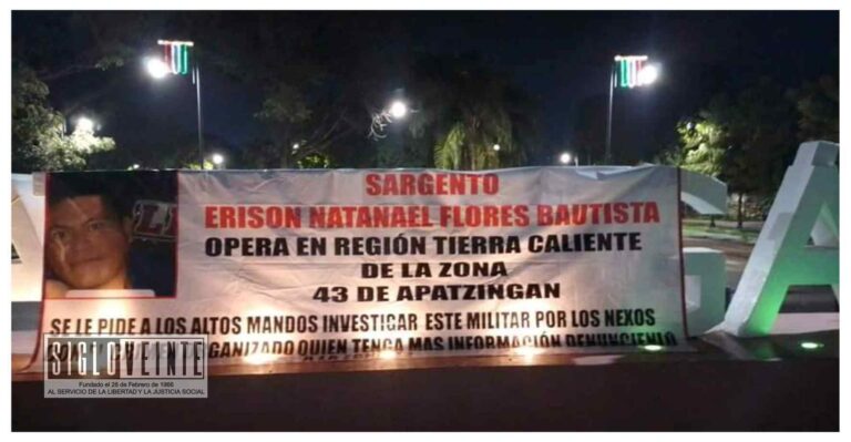 Instalan en Apatzingán dos narcomantas en contra de un oficial de la SEDENA