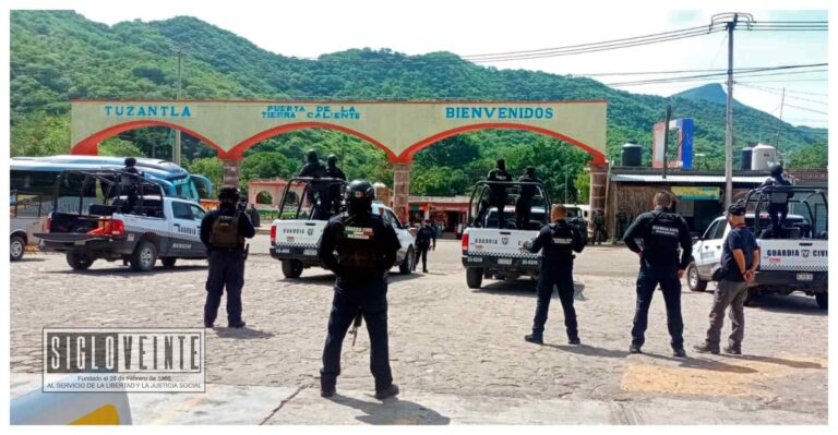 La SSP refuerza acciones de seguridad en Tuzantla, como parte de las labores para el aseguramiento de la paz en el municipio