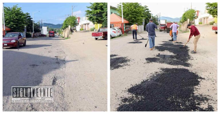 Realiza gobierno municipal de Huetamo nueva jornada de bacheo