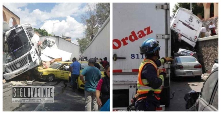 Tráiler embiste a 22 vehículos en la carretera México-Querétaro, hay más de 40 lesionados