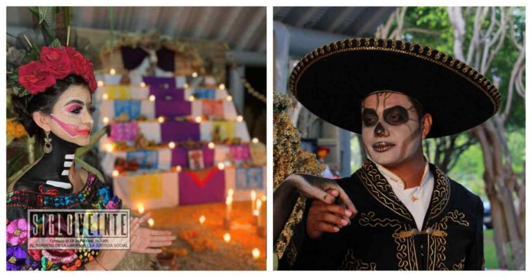 Comunidad estudiantil del Instituto Tecnológico Superior de Huetamo celebra el Día de Muertos