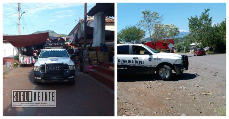 Efectúa la Guardia Civil recorridos de vigilancia e inspección en Carácuaro