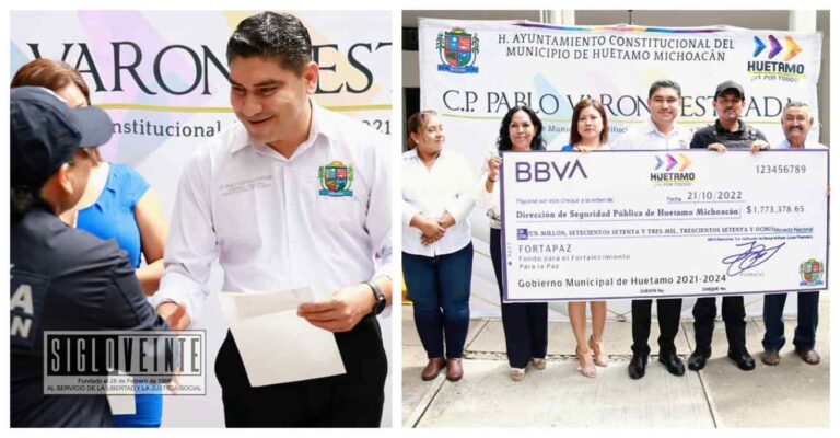 Entrega Pablo Varona estímulos por 1.73 millones de pesos a elementos de la Policía Municipal de Huetamo