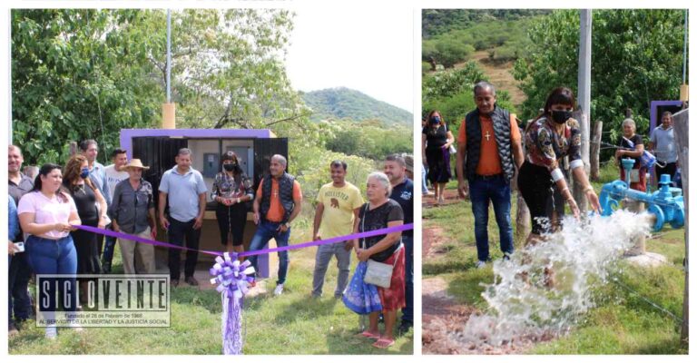 Habitantes de la colonia Del Sol de Tiquicheo, agradecen a la alcaldesa Catalina Pérez Negrón por llevarles agua potable a sus hogares