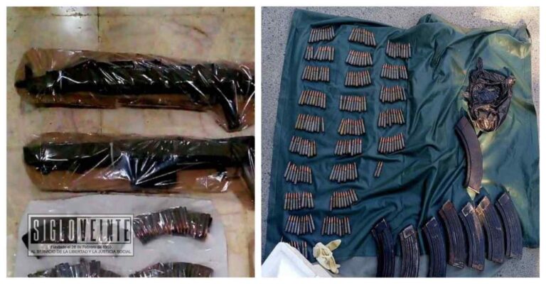 La Guardia Civil asegura en Apatzingán, 2 fusiles, un kilo de metanfetamina y 267 municiones