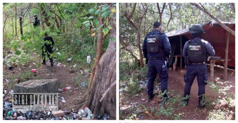 La SSP localiza y destruye campamento ilícito en Huetamo