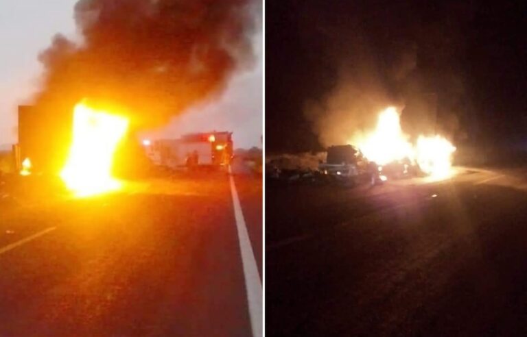 Otro accidente en la autopista Siglo XXI, se quema tráiler