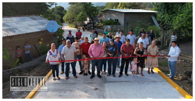 Tenemos un gobierno para el pueblo, señala el alcalde de Tuzantla al inaugurar la pavimentación del acceso a la comunidad de La Minita