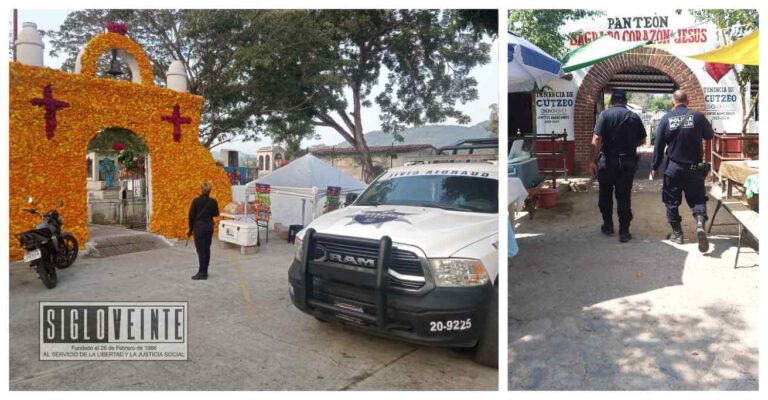Guardia Civil región Huetamo desplegada para garantizar la paz en la celebración de Noche de Muertos