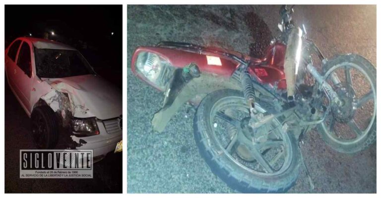 Murió motociclista al ser impactado por un vehículo, el chofer abandonó el lugar