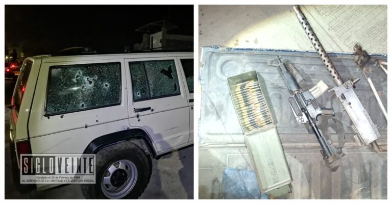Elementos de la Guardia Civil fueron atacados en el municipio de Senguio, aseguraron cinco vehículos y dos armas largas