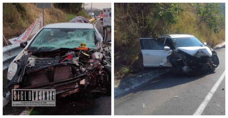 Hoy domingo en la Autopistas XXI, en dos distintos accidentes fallecen dos personas y al menos 15 heridos