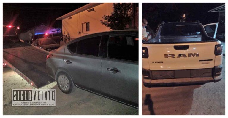 Camioneta y automóvil chocan en calles de la ciudad de Huetamo, no hay heridos
