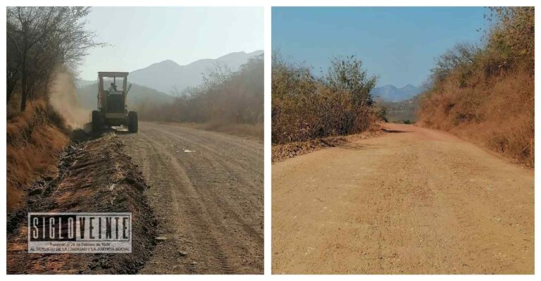 Concluye la tercera etapa de la rehabilitación, balastreo y cuneteo de los caminos rurales en el municipio de Tiquicheo