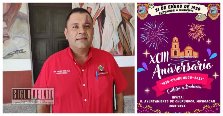 El alcalde Memo Torres invita a celebrar el 93 aniversario de la elevación a categoría de municipio de Churumuco