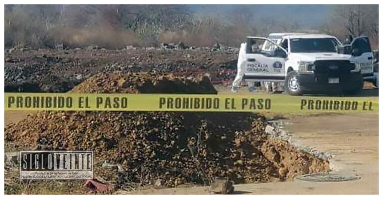 En fosa clandestina de Apatzingán encuentran 2 osamentas, la FGE ya investiga