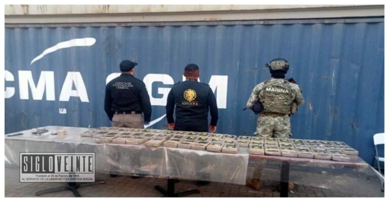 La Secretaría de Marina asegura 516 kilos de cocaína en el Puerto de Lázaro Cárdenas