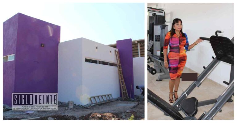 Supervisa alcaldesa de Tiquicheo la construcción y equipamiento del gimnasio municipal