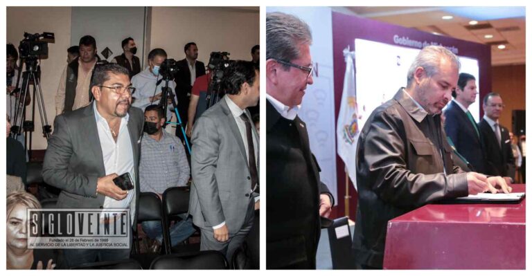 Asiste el presidente de Juárez, Cornelio Ríos Paniagua a la firma del decreto de Promulgación de Ley contra Delito de Extorsión en Michoacán