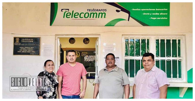 El acalde Gonzalo Nares reapertura la oficina de Telégrafos-Telecomm en Nocupétaro