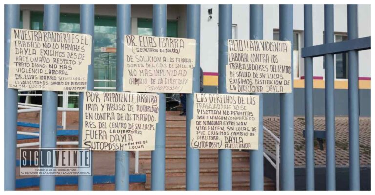 Trabajadores del CESSA de Huetamo, manifiestan apoyo a sus compañeros del Centro de Salud de San Lucas