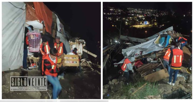 Desalojan 200 viviendas irregulares de alto riesgo en el Cerro del Quinceo de Morelia