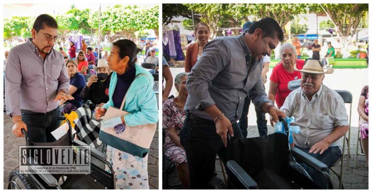 El presidente municipal de Juárez encabeza entrega de aparatos funcionales a personas con alguna limitación