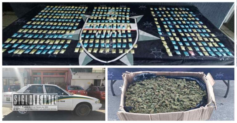 Guardia Civil detiene a cuatro sujetos con 446 dosis de metanfetamina y 22 kilos de marihuana en Jacona