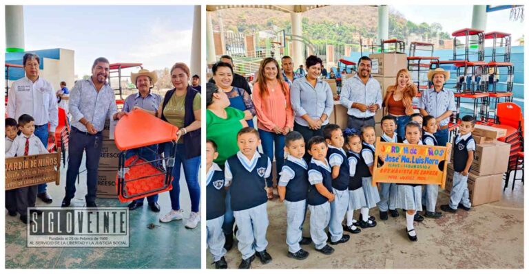 Preside Cornelio Ríos la entrega de inmobiliario y útiles escolares para beneficio de estudiantes de nivel básico del municipio de Juárez