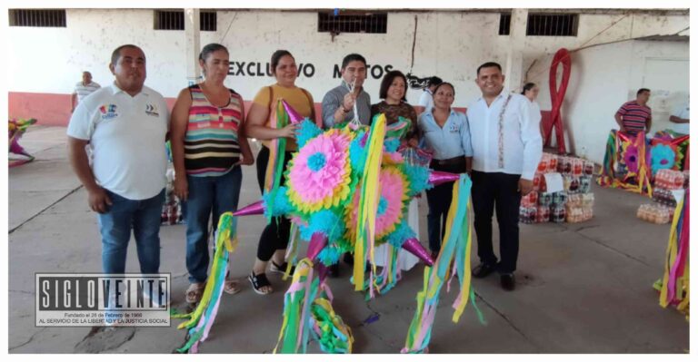 Ayuntamiento de Huetamo apoya a instituciones educativas en la celebración del Día del Niño con piñatas