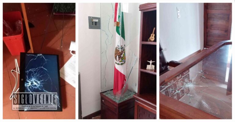Comuneros privan de la libertad al alcalde de Paracho y regidor, causan destrozos en la presidencia municipal