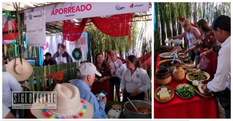 Dando a conocer la gastronomía de la región, el Ayuntamiento de Tiquicheo participó en la Kermés del DIF estatal 2023 organizada en Cuitzeo