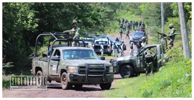 Entre los municipios de Ciudad Hidalgo y Maravatío se enfrentan militares y delincuentes, mueren 6 sicarios y 1 militar; hay 8 detenidos