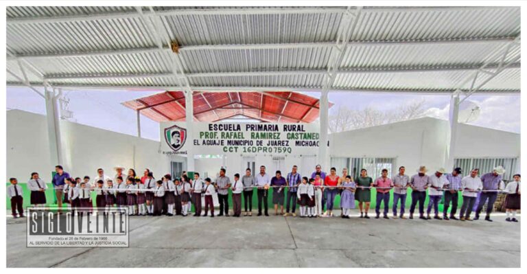 Juárez apuesta por la educación: inaugura Cornelio Ríos domo en la Escuela Primaria Profr. Rafael Ramírez Castañeda de la comunidad de El Aguaje