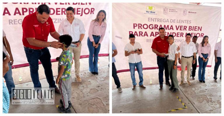 Alcalde de Churumuco entrega lentes gratuitos a más de 100 alumnos de primaria y secundaria