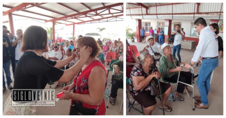 Ayuntamiento de Huetamo a través del DIF municipal realizaron la entrega de 50 anteojos de policarbonato graduado y 7 andaderas