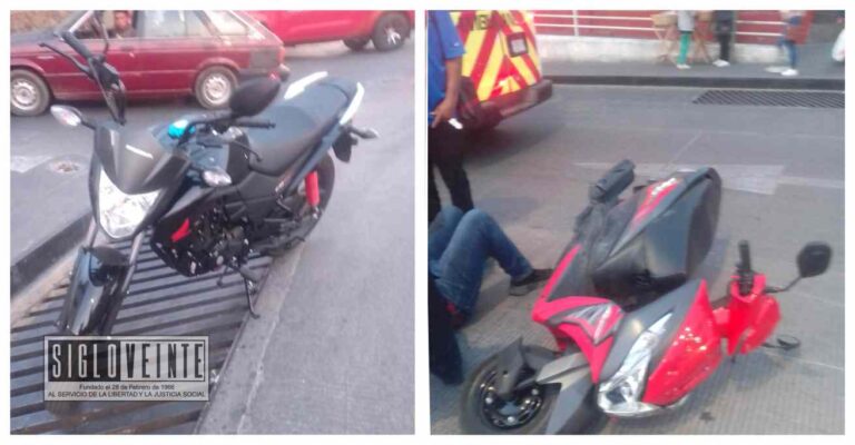 Chocan dos motos, resulta una persona herida de gravedad ya que manejaba en estado de ebriedad