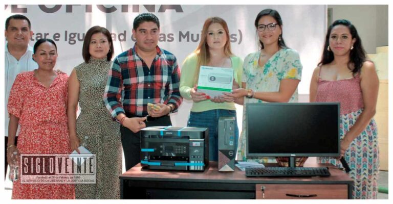 El Instituto de la Mujer de Huetamo recibe equipo de oficina de la Secretaría de las Mujeres Michoacanas
