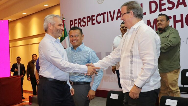 Marcelo Ebrard, importante promotor de la inversión en Michoacán: Bedolla