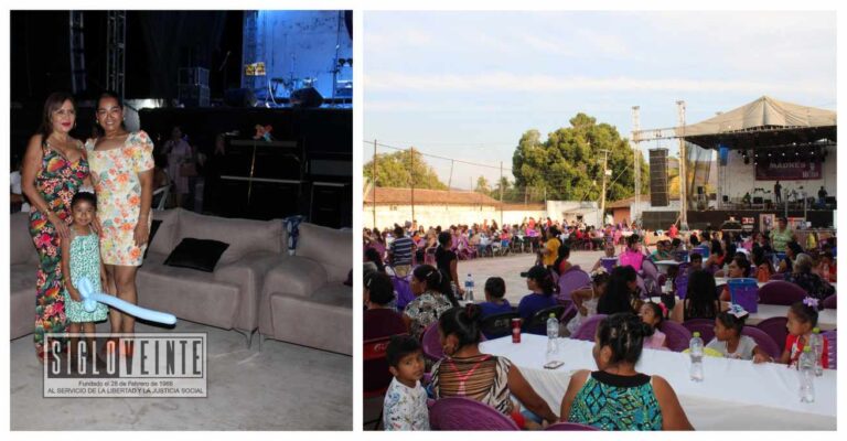 Mamás de la cabecera municipal de Tiquicheo, festejan su día con música, baile y regalos