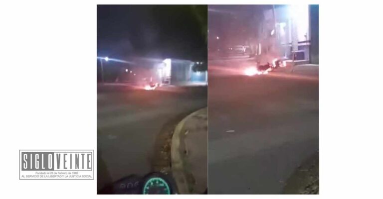 Motocicletas fueron incendiadas por desconocidos en Apatzingán, no hay lesionados