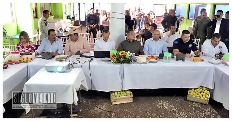 Para fortalecer las tareas de vigilancia, realizan Mesa de Seguridad Regional en el municipio de Tuzantla